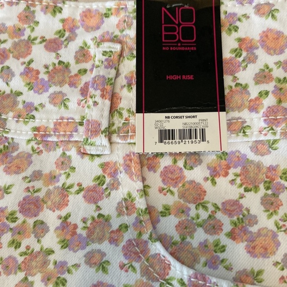 🌸 cottagecore high-rise Corset shorts floral NWT - Picture 3 of 9